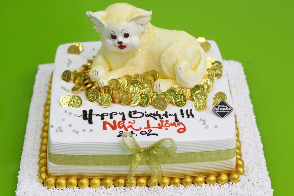 Bánh sinh nhật rau câu con Mèo cho bé gái - Gelli - G0220048