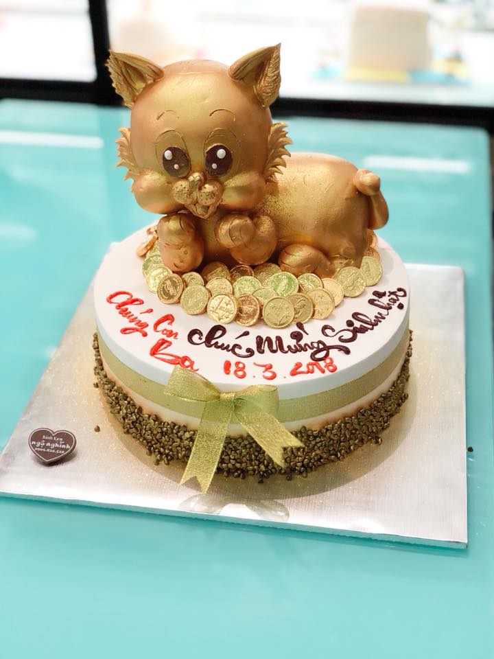 BTKTYC13  Bánh sinh nhật Bé Mèo Ngộ Nghĩnh sz20
