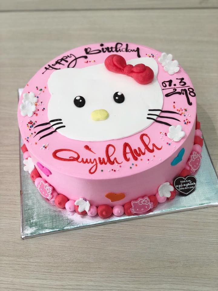 Bánh gato sinh nhật mèo Hello Kitty đáng yêu 5182 - Bánh sinh nhật, kỷ niệm