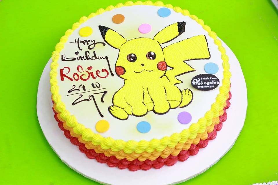 Bánh kem sinh nhật tròn vẽ hình pokemon cute ngộ nghĩnh tặng bé gái đẹp  nhất | Bánh Kem Ngộ Nghĩnh