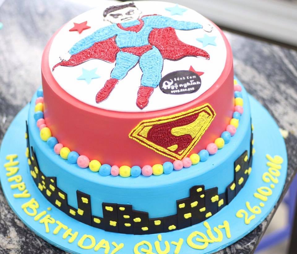 Bánh sinh nhật siêu nhân Avengers với 4 siêu nhân anh hùng Captain,  Superman, Iron man và Hulk đẹp dũng cảm tặng sinh nhật bé trai 6418 - Bánh  sinh nhật, kỷ niệm
