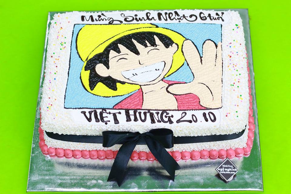 Bánh gato sinh nhật Luffy Đảo Hải Tặc  Vua Hải Tặc  One Piece tặng các bé  trai 4663  Bánh fondant