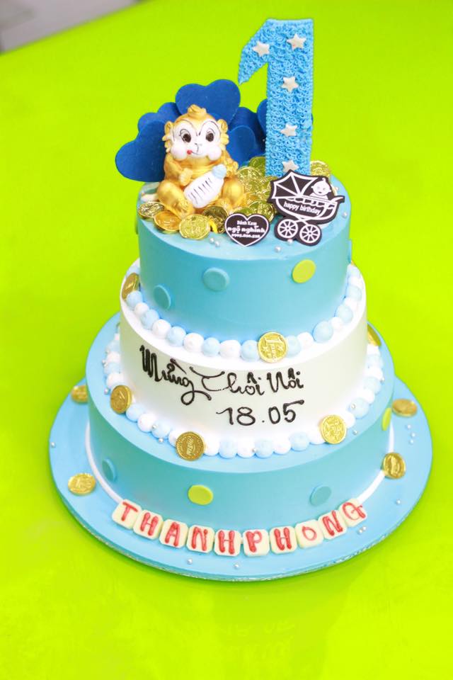 Bánh sinh nhật 3 tầng mừng kỷ niệm 10 năm thành lập câu lạc bộ 5321 - Bánh  sinh nhật, kỷ niệm
