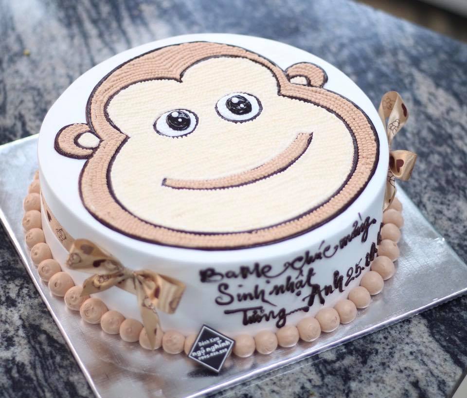 Bánh sinh nhật tạo hình con khỉ tuổi thân độc đáo hấp dẫn tăng bé trai |  Bánh Kem Ngộ Nghĩnh