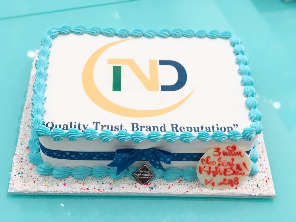 Bánh sinh nhật in hình logo công ty đẹp độc lạ mừng kỷ niệm thành ...