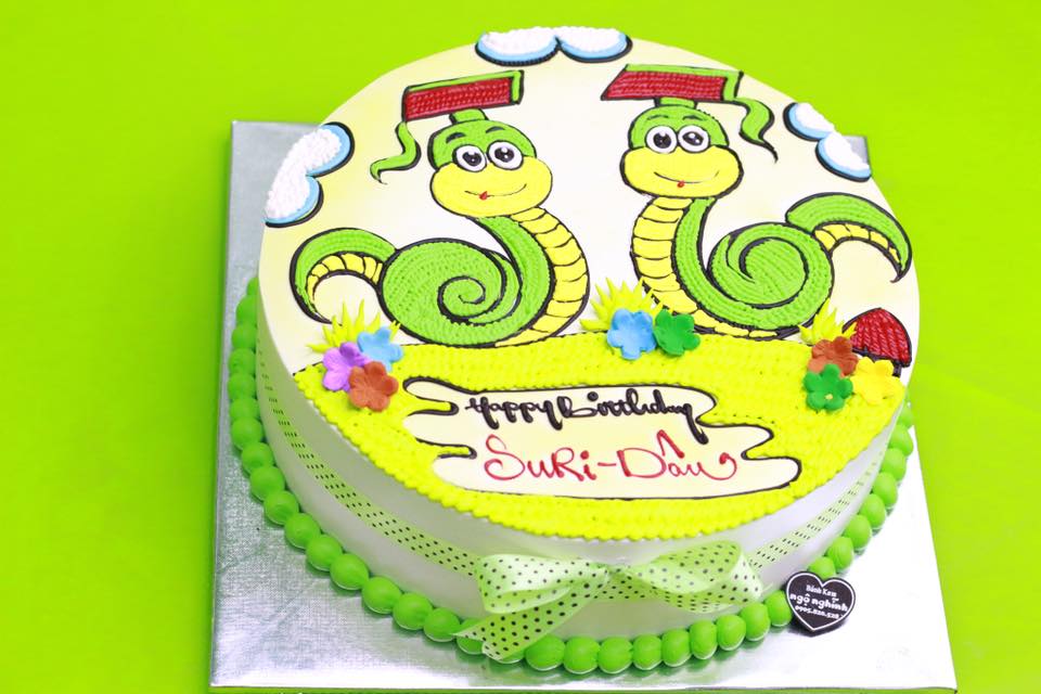 TOP 10 Mẫu bánh sinh nhật hình con rắn ĐẸP & DỄ THƯƠNG cho bạn tuổi