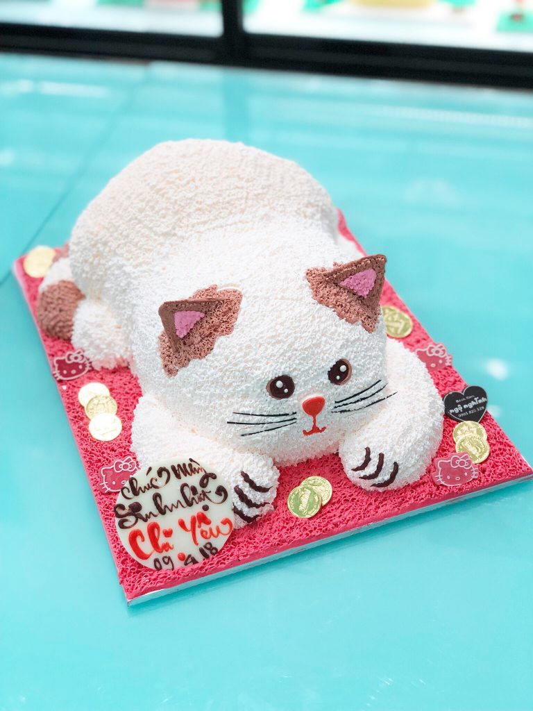 Bánh Sinh Nhật Tạo Hình 3D Con Mèo Tuổi Mẹo Ngộ Nghĩnh Đáng Yêu Tặng Chị  Gái | Bánh Kem Ngộ Nghĩnh