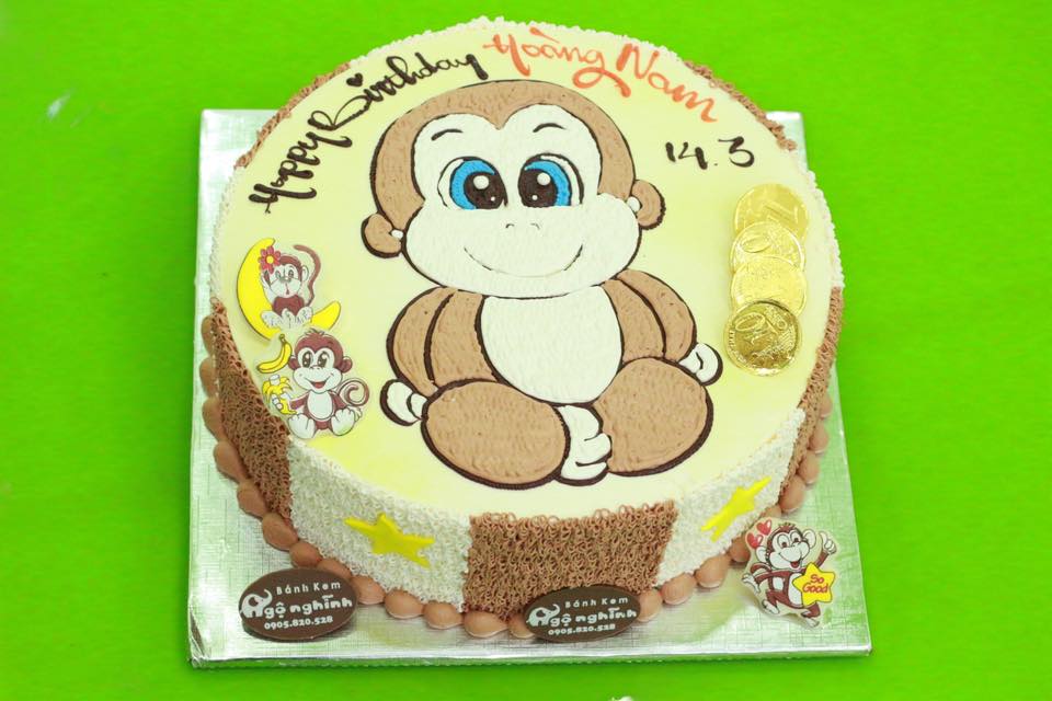 30 mẫu bánh sinh nhật con khỉ ngộ nghĩnh cho người tuổi Thân