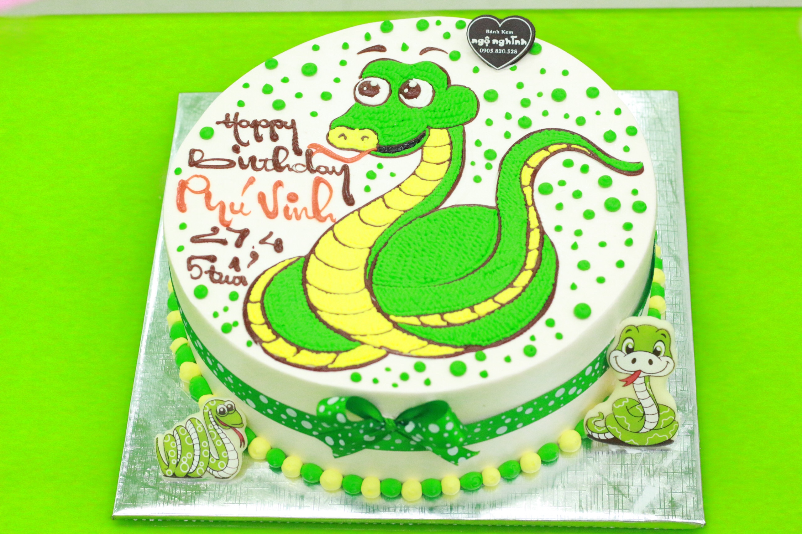 30 Mẫu bánh sinh nhật con rắn dễ thương đẹp cho tuổi tỵ