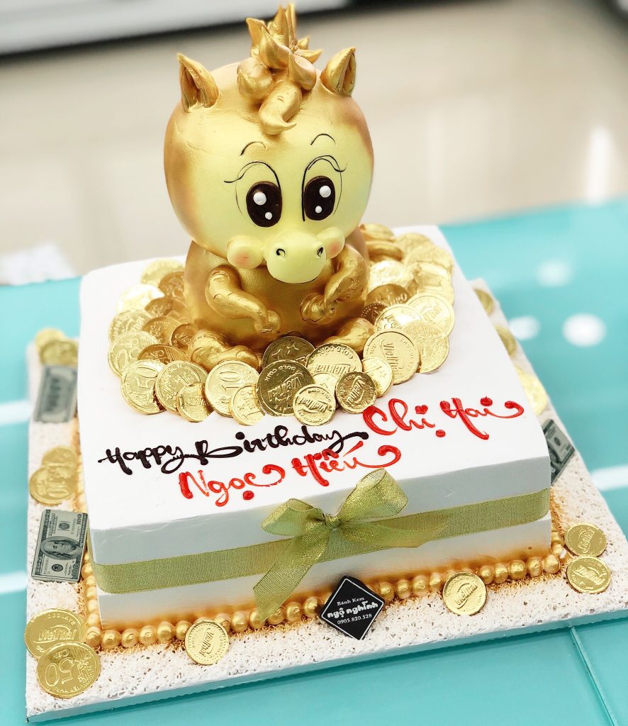 Bánh sinh nhật ngựa 1 sừng unicorn cho bé tuổi ngọ cho tiệc sinh nhật vui  của bé gái 6576 - Bánh sinh nhật, kỷ niệm