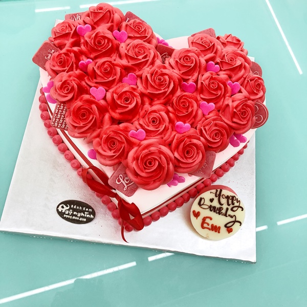 Tìm hiểu hơn 94 bánh kem hình trái tim hoa hồng hay nhất - Tin Học Vui
