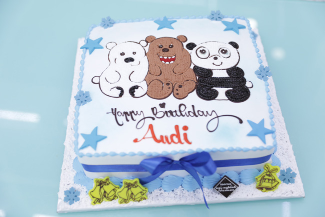 Bánh sinh nhật vẽ hình 3 chú gấu ngộ nghĩnh đáng yêu tặng bé trai bán rất  chạy | Bánh Kem Ngộ Nghĩnh