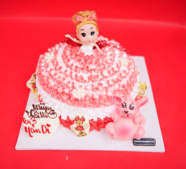 Bánh sinh nhật tạo hình 3d công chúa chibi đáng yêu thôi nôi bé gái | Bánh  Kem Ngộ Nghĩnh