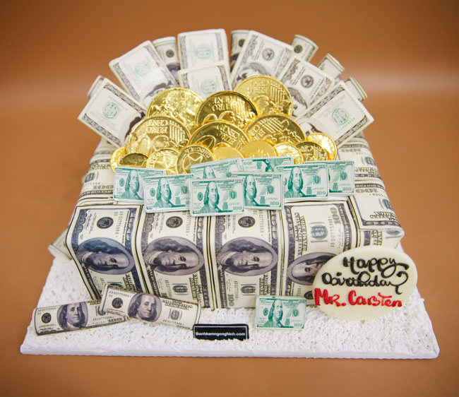 Bánh Sinh Nhật Tạo Hình 3D Tiền Đô Và Tiền Vàng Sang Chảnh Tặng Nam | Bánh  Kem Ngộ Nghĩnh