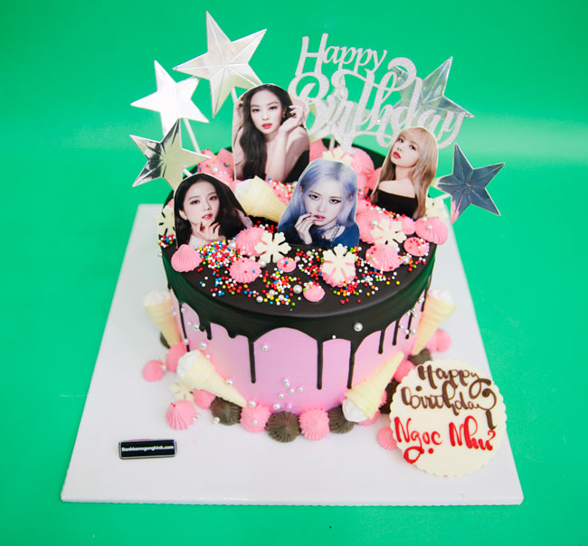 Bánh sinh nhật nhóm nhạc nữ Hàn Quốc BLACK PINK xinh đẹp 7550  Bánh sinh  nhật kỷ niệm