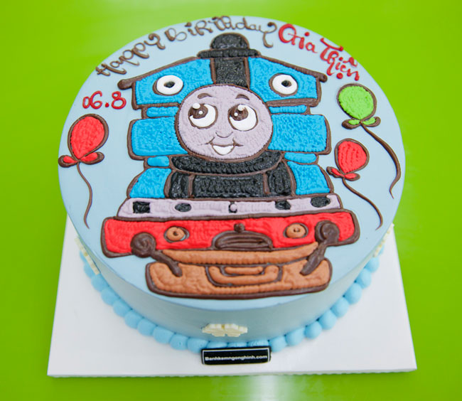 Bánh sinh nhật vẽ hình toa xe lửa ngộ nghĩnh đáng yêu tặng bé trai  Bánh  Kem Ngộ Nghĩnh