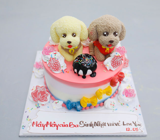 10 Mẫu bánh kem thôi nôi con chó đẹp nhất  Bánh Thiên Thần  Chuyên nhận  đặt bánh sinh nhật theo mẫu