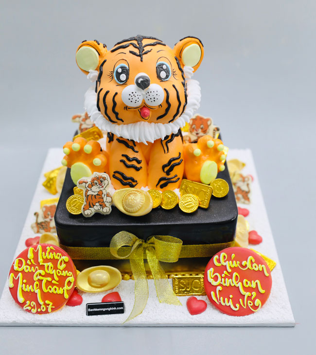 30+ mẫu bánh sinh nhật con hổ đẹp, ngộ nghĩnh, đáng yêu