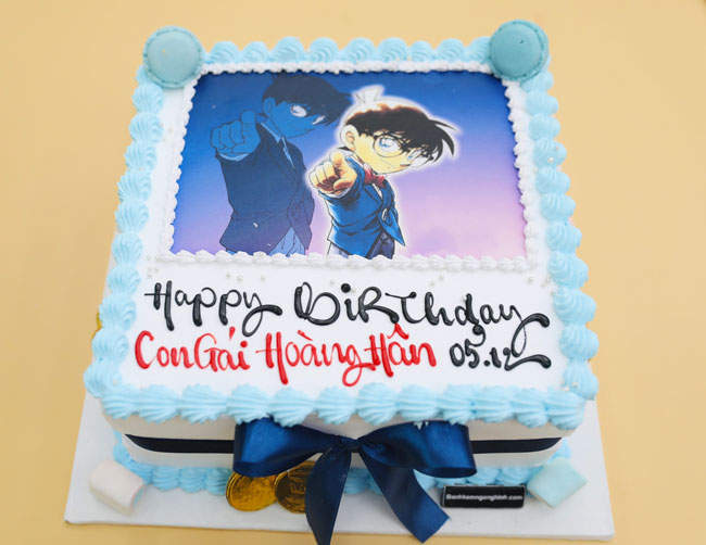 Bánh sinh nhật hình Conan đẹp tặng bé trai 8245  Bánh sinh nhật kỷ niệm