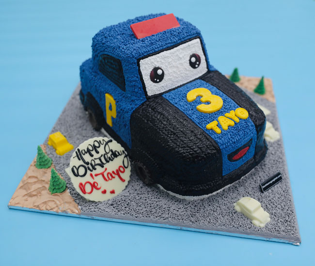 Kiểu Bánh kem sinh nhật xe ô tô màu xanh mới nhất | Bánh kem cao cấp