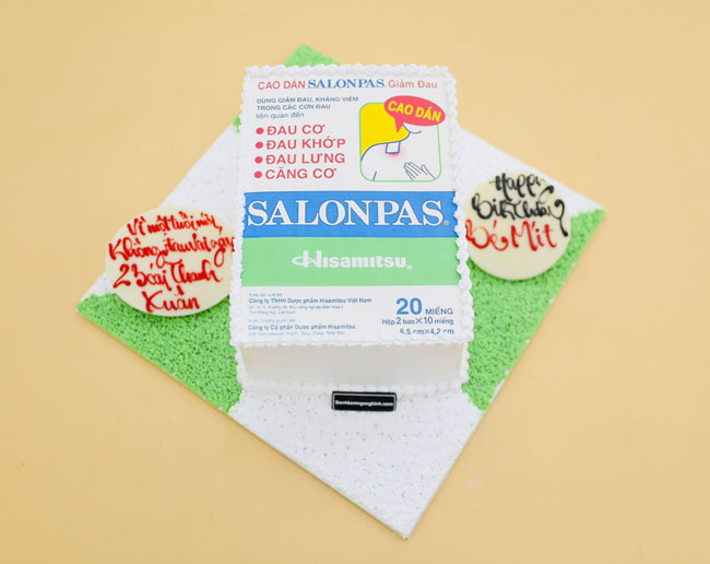 Bánh sinh nhật tạo hình 3d hộp cao dán Salonpas độc đáo tặng nữ  Bánh Kem  Ngộ Nghĩnh