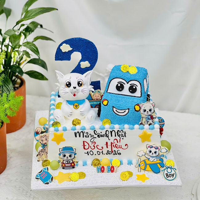 14-banh-kem-sinh-nhat-tao-hinh-3d-con-meo-va-xe