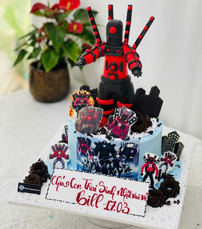 64 banh kem sinh nhat tao hinh 3d man tv dang yeu