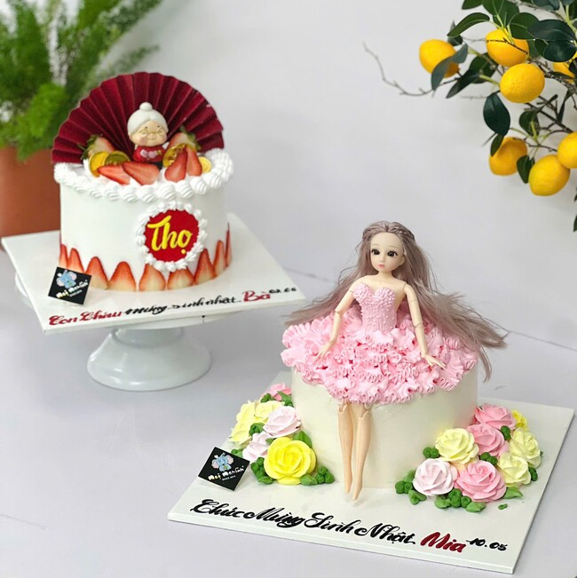 22 banh kem sinh nhat tao hinh 3d cong chua nho