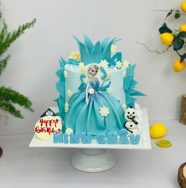 130 banh kem sinh nhat tao hinh 3d cong chua elsa