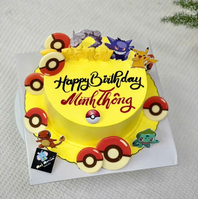 128 banh kem sinh nhat trang tri chu de pokemoon