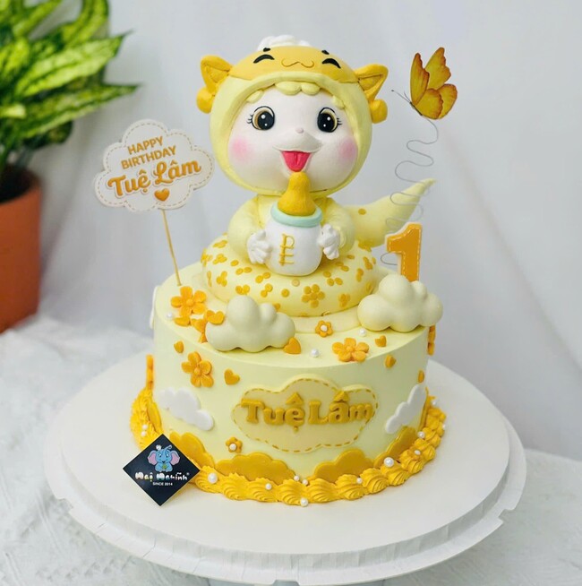 49 banh kem sinh nhat tao hinh 3d be ran sieu dang yeu