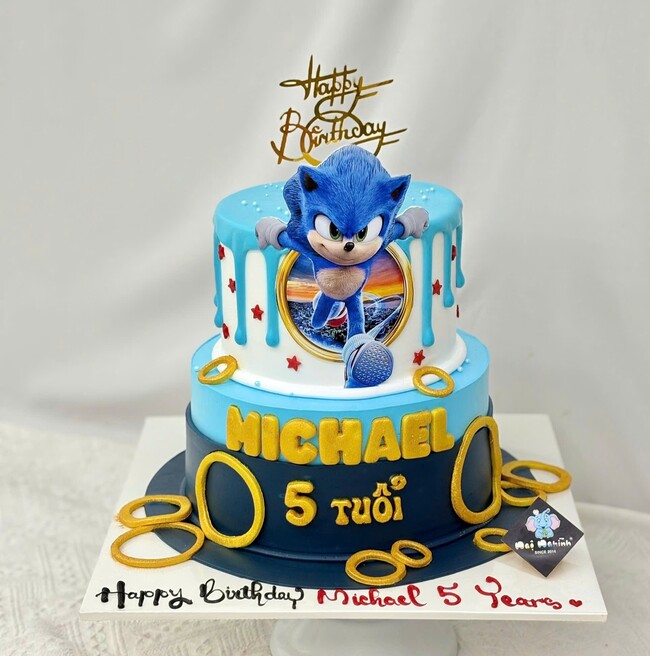 55 banh kem sinh nhat nhan vat sonic 2 tang